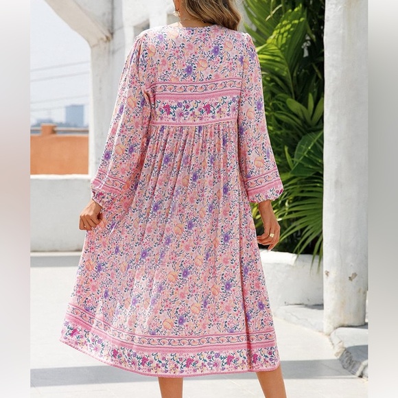 Boho R Vivimos Dress | Pink - Picture 3 of 3